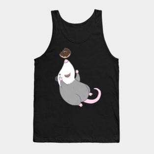 Opossum with a donut Tank Top